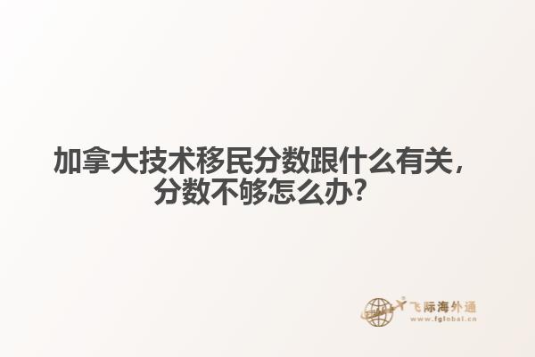 加拿大技術(shù)移民分?jǐn)?shù)跟什么有關(guān)，分?jǐn)?shù)不夠怎么辦？