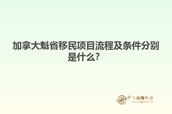 加拿大魁省移民項目流程及條件分別是什么？