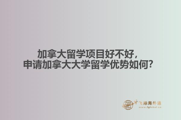 加拿大留學(xué)項(xiàng)目好不好，申請(qǐng)加拿大大學(xué)留學(xué)優(yōu)勢(shì)如何？