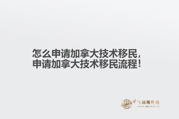 怎么申請加拿大技術(shù)移民，申請加拿大技術(shù)移民流程！