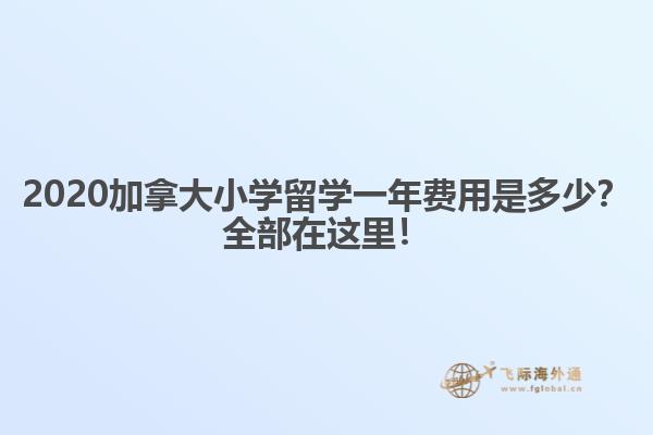 2020加拿大小學(xué)留學(xué)一年費用是多少？全部在這里！