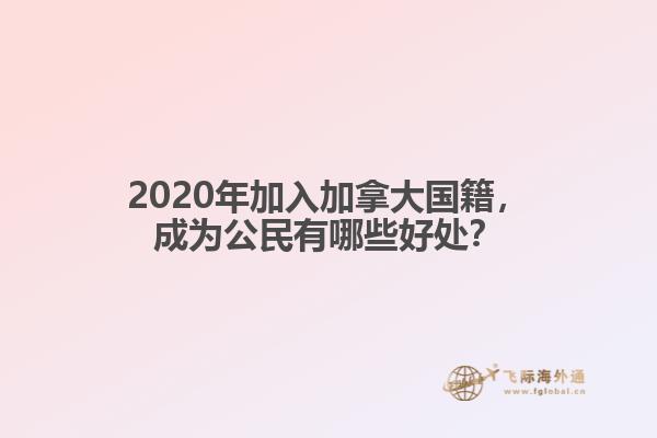 2020年加入加拿大國籍，成為公民有哪些好處？