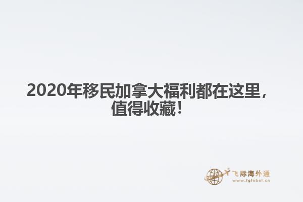 2020年移民加拿大福利都在這里，值得收藏！