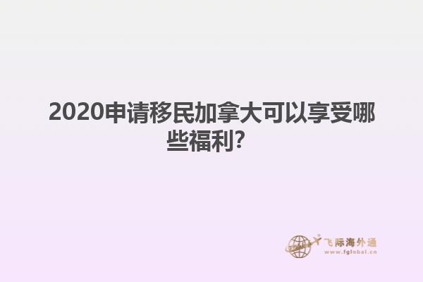 2020申請移民加拿大可以享受哪些福利？