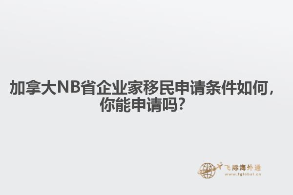 加拿大NB省企業(yè)家移民申請條件如何，你能申請嗎？