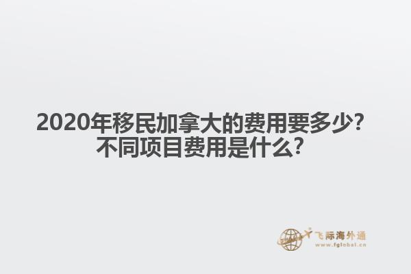 2020年移民加拿大的費用要多少？不同項目費用是什么？
