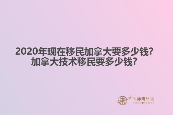 2020年現(xiàn)在移民加拿大要多少錢？加拿大技術(shù)移民要多少錢？