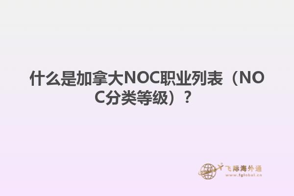 什么是加拿大NOC職業(yè)列表（NOC分類等級）？