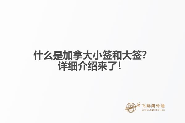 什么是加拿大小簽和大簽？詳細(xì)介紹來(lái)了！
