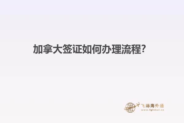加拿大簽證如何辦理流程？