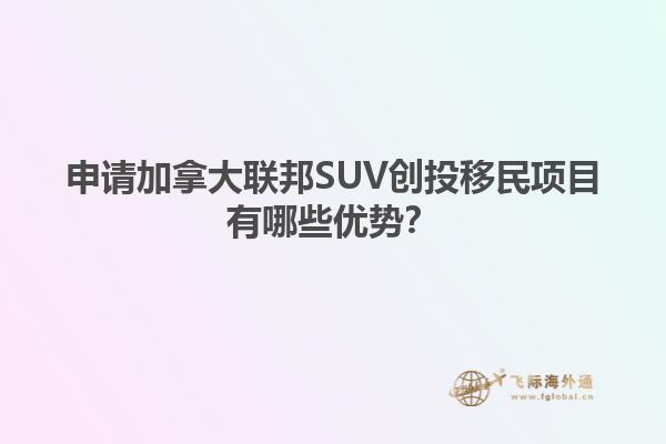 申請(qǐng)加拿大聯(lián)邦SUV創(chuàng)投移民項(xiàng)目有哪些優(yōu)勢(shì)？