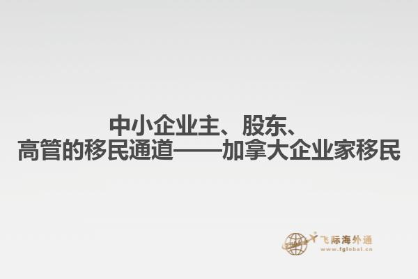 中小企業(yè)主、股東、高管的移民通道——加拿大企業(yè)家移民