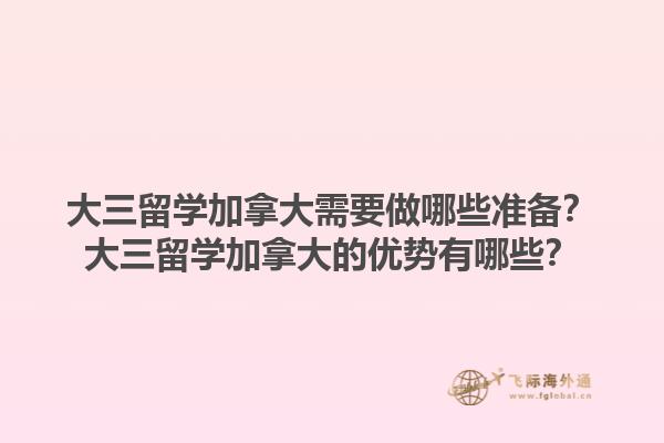 大三留學(xué)加拿大需要做哪些準(zhǔn)備？大三留學(xué)加拿大的優(yōu)勢(shì)有哪些？