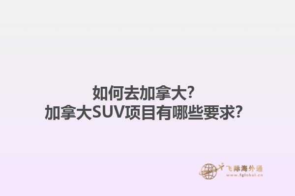 如何去加拿大？加拿大SUV項(xiàng)目有哪些要求？1.jpg