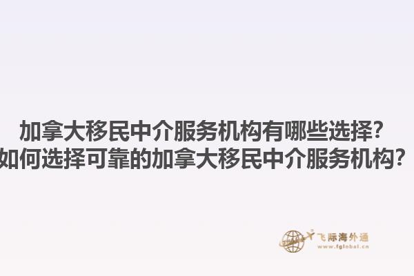 加拿大移民中介服務機構有哪些選擇？如何選擇可靠的加拿大移民中介服務機構？