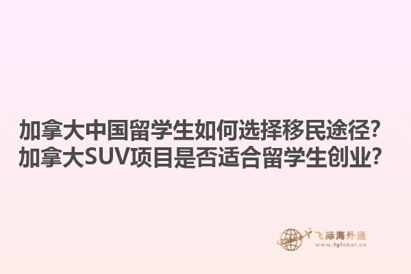 加拿大中國留學生如何選擇移民途徑？加拿大SUV項目是否適合留學生創(chuàng)業(yè)？1.jpg