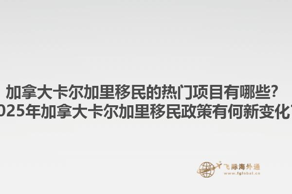 加拿大卡爾加里移民的熱門項(xiàng)目有哪些？2025年加拿大卡爾加里移民政策有何新變化？1.jpg
