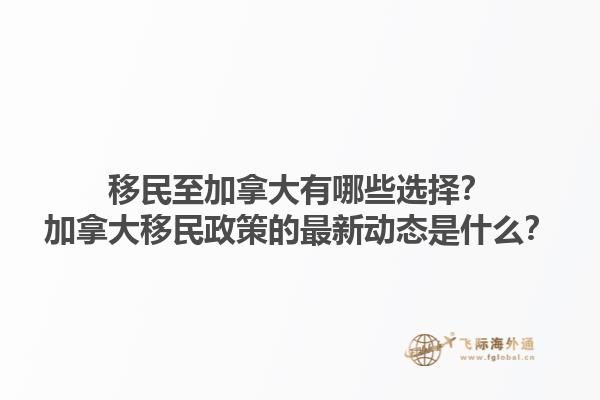 移民至加拿大有哪些選擇？加拿大移民政策的最新動(dòng)態(tài)是什么？