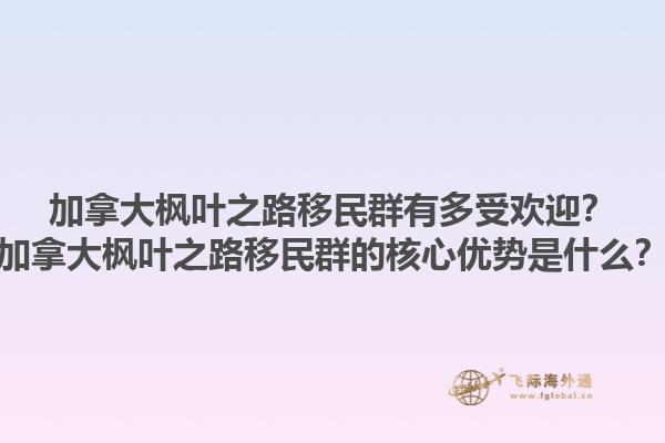 加拿大楓葉之路移民群有多受歡迎？加拿大楓葉之路移民群的核心優(yōu)勢是什么？