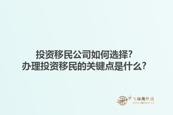投資移民公司如何選擇？辦理投資移民的關(guān)鍵點(diǎn)是什么？1.jpg