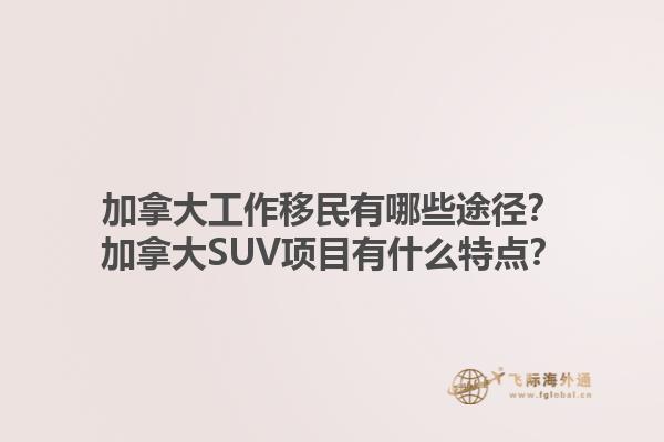 加拿大工作移民有哪些途徑？加拿大SUV項目有什么特點？1.jpg