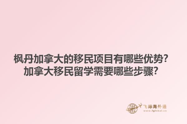 楓丹加拿大的移民項目有哪些優(yōu)勢？加拿大移民留學需要哪些步驟？1.jpg