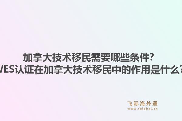 加拿大技術(shù)移民需要哪些條件？WES認證在加拿大技術(shù)移民中的作用是什么？1.jpg